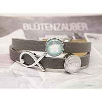 Personalisiertes Lederarmband Firmung / Kommunion / Wunschnamen / Fisch