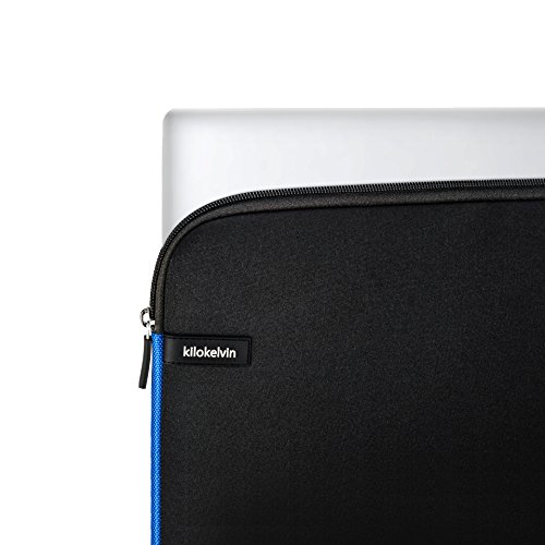 Laptop Hülsen Kasten Beutel 11-15.6 Zoll Wasser-beständiger Neopren weicher Notizbuch Computer Fall Tablette Aktenkoffer Carring Beutel-Abdeckung für Macbook Air Pro / Oberfläche / Notizbuch Computer / Tablette PC / Ultrabook durch Kilokelvin (14.1 Schwarz und Blau) - 3