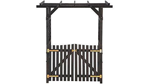 PROMADINO Set: Pergola Ben, mit Tür, anthrazit, B/T/H: 200/65/208 cm - 3