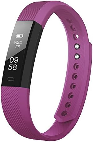 Upgrated Fitness Tracker Self-Timer Slim Smart Watch New Bracelet Bluetooth Call Reminder Calorie Counter Wireless Pedometer Band Sport Sleep Monitor Activity Tracker For Android iOS Phone (NEW Purple)