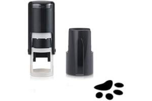 TRODAT Paw Print Stamp – Loyalty Card Stamper - Self Inking Black Ink - Approx. 11mm