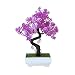Produktbild globalqi Künstliche Pflanzen Blumen,Simulieren Pflanzen Künstliche Bonsai mit Blumentopf Topf, Kunststoff Künstliche Pflanze in Vase für Innendekoration Küche Garten Wohnzimmer Office Dekoration by