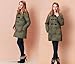 Sweet Mommy Down Duffle Maternity and Mother Coat with baby pouch SJ2032 Khaki L(12-14)