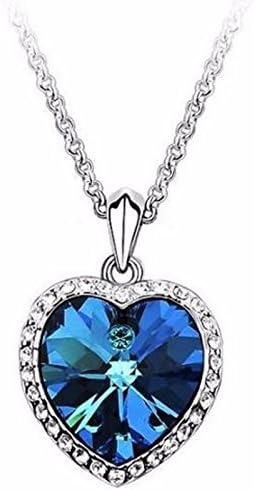Premium Quality Titanic Style Heart Of Ocean Blue Sapphire Crystal Earrings Swarovski Diamante