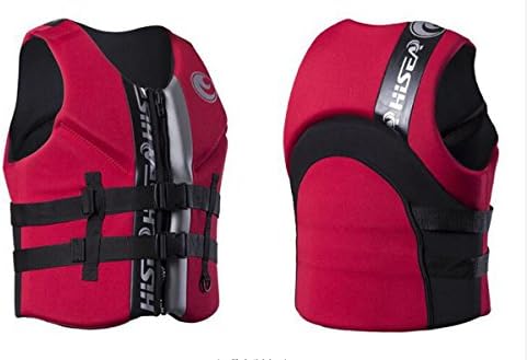 Shark Skin DesignFloating Vest VAHOME Life Jackts for Fishing Surfing Kayaking (Red, XXXL)