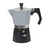 Die Espressokocher sind aus robustem Aluminium gefertigt. Das Kochen geht binnen weniger Minuten vonstatten: Einfach die Basis mit Wasser und den oberen Einsatz mit Espressopulver befüllen und aufkochen lassen.