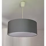 Lampenschirm Handgemacht 50 cm Durchmesser aus Stoff //Grau