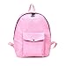 Produktbild Erwachsenen Rucksack Teenager Mädchen Bogs Schule Rucksack Tasche Solide Tasche Studenten Taschen Schicker Schultasche für Outdoor Camping Picknick Sports (Rosa)