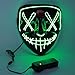 Produktbild Charlemain LED Maske, Halloween Maske mit 3 Blitzmodi, harmlos, blinkende Maske für Halloween, Weihnachten, Karneval, Party, Kostüm Cosplay, Geschenk. (Grün)
