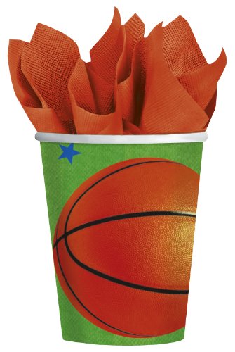 Preisvergleich Produktbild 8 Pappbecher Basketball 266 ml