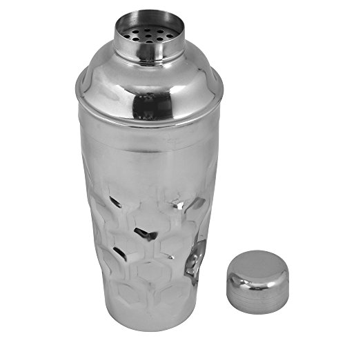 Kosma Edelstahl Designer Cocktail Shaker | Mocktail Shaker – (gehämmerte Effekt) – 750 ml - 3