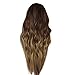 Produktbild UJUNAOR Damen Perücken 65CM Braun Verlaufend Langes Lockiges Haar Cosplay Kostüm Wig(Braun,One size)