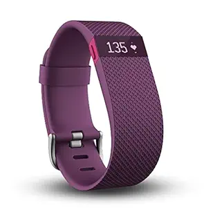 Fitbit Charge HR Heart Rate and Activity Wristband, Large (Plum)