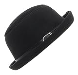 Smile YKK Mode Vintage-Stil Damen Melone Hut Panamahut Wolle...