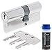 Produktbild ABUS Türschloss Schließzylinder Zylinderschloss C73 + ToniTec Schloss Pflegespray Doppelzylinder 45/60 mm