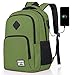 Produktbild wasserdicht Schoolbag Laptop Business Rucksack für 15.6 Zoll Laptop mit USB Ladeanschluss für Arbeit Wandern Reisen Camping,für Herren,Oxford,20-35L Campus Laptop 15.6 Zoll B6-Armee Grün