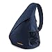 Produktbild Moderner Messenger Dreieck-Rucksack, Umhängetasche, Body Bag, Crossover Sling Bag Farbe: Navy-Blau - Goodman Design ®
