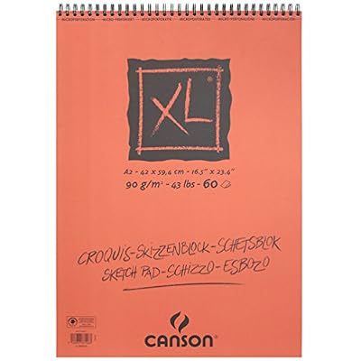 Canson XL Croquis Papier à dessin 60 feuilles A2 42 x 59,4 cm 90 g Ivoire