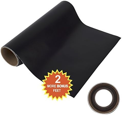 Angel Crafts 30.5cm by 2.4m BLACK Self Adhesive Vinyl Roll with THICK CORE for BEST Cutting Memory - for Cricut, Silhouette Cameo, Craft Cutters, Printers, Letters, Wall Decor, Decals, &amp; More! (12in. x 8ft.) by Angel Crafts