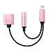 Produktbild AUX Lightning Adapter [Audio und Lade Adapter] 8 Pin auf 3,5 mm AUX-Klinken und Lightning-Female Anschluss für Apple iPhone X, 8, 8 Plus, 7, 7Plus, iOS 11 in Rosé von VAPIAO