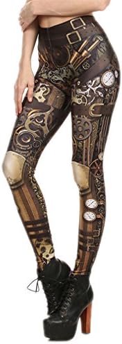 KTFYIUK Brand New Barbarian Skull Women Leggings Printed Leggins Woman Pants Steampunk L