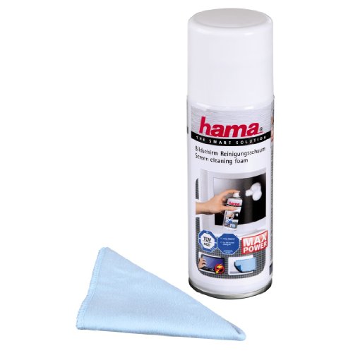 Hama LCD-/TFT-Schaumreiniger mit Mikrofaser-Reinigungstuch, 200 ml