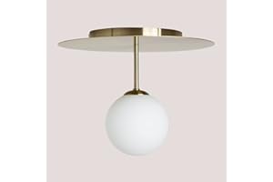 ‎SKLUM SKLUM Żelazna lampa sufitowa z kryształową kulą Uvol