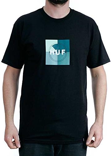Huf Broadcast Box Logo T-Shirt Black Medium