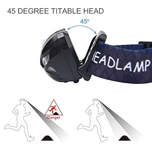 APUNOL 2 Pacchi Lampada Testa LED Ricaricabile, Torcia Frontale USB e Impermeabile con 200 Lumens, 8 modalità di Luce Bianca e Rossa, Sensore di Movimento per Campeggio Escursioni Corsa Sport - immagine 6