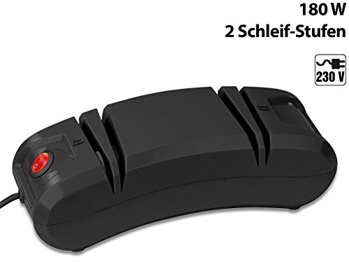 Rosenstein & Söhne Elektrischer Keramik-Messerschärfer mit Grob- & Feinschliff, 180 Watt - 2