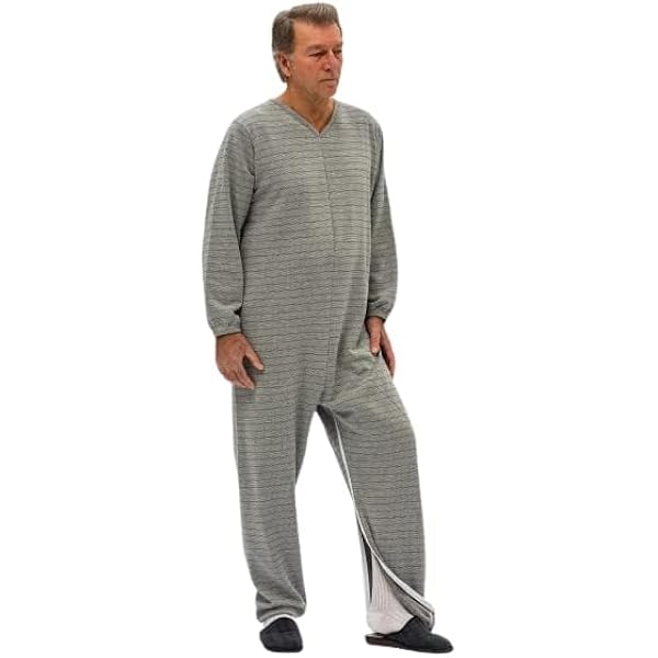 Pigiama Sanitario Con Zip Posteriore Per Anziani - Comodo E Sicuro Per Alzheimer E Incontinenza - Foto 9