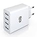 Produktbild 3Q USB Ladegerät mehrfach 4 Port 22W 4.2A 5V Ladeadapter EU Netzteil für Tablet und Handy Weiß.