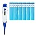 Produktbild Set Digital Kinder Fieber Thermometer mit flexibler Spitze und 100 Stück Schutzhüllen mit Gleitmittel Fieberthermometer Wasserdicht, Signalton, Fieberalarm und Memory Funktion