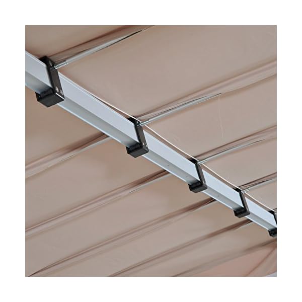 Outsunny Standing Awning Garden Outdoor Manual Canopy Sun Shade Wedding Event Shelter UV Blocker Aluminium Frame - Image 7