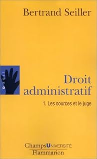 Livres Couvertures de Droit administratif, tome 1 : Les sources et le juge
