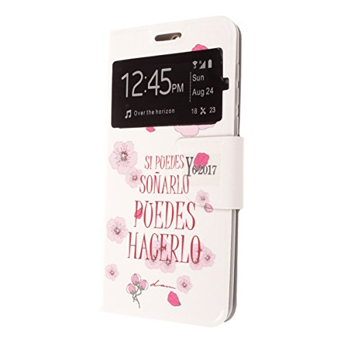 Misemiya Coque tui pour Huawei Y6 2017 Huawei Y5 2017 - tui Protecteur Verre Tremp Cover DESIGEN Stand B62 Misemiya Coque tui pour Huawei Y6 2017 Huawei Y5 2017 - tui Protecteur Verre Tremp Cover DESIGEN Stand B62