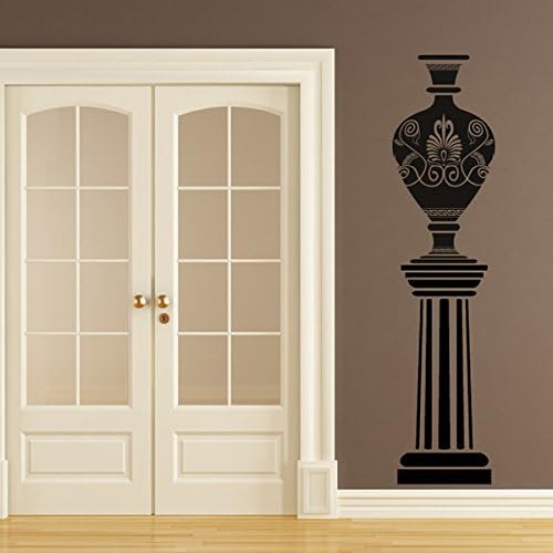 Greek Wall Sticker Grecian Vase Wall Decal Dining Room Kitchen Home Decor available in 5 Sizes and 25 Colours X-Large Silver Metallic