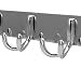 OGORI 2X 10 Hooks Coat Hat Clothes Robe Holder Rack Hook Wall Hanger Stainless Steel