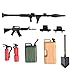 Produktbild Dilwe RC Car Simulation Tool Set, RC Kraftstofftank RC Maschinenpistole Schaufel Raketenwerfer Feuerlöscher für 1/10 Skala Crawler