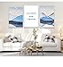 Produktbild Corrosionp-Wanddekoration 3 Stück 15,74 x 22,44 Zoll Ice Mountain Live in Now Artwork Selbstklebende Wasserdichte öldichte Triptychon-Tapete für Esszimmer Wohnzimmer Küche Badezimmer