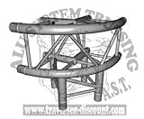  Traversensystem 4-Punkt T290-4 3-Wege Eck 90° C30 mit runder Außenkante, Alu System Messestand Truss - Alu Traverse Aluminium Träger