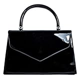 Mit Innenfach fi9® , Damen Clutch Schwarz schwarz