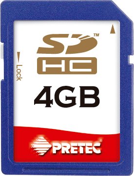 4 GB PRETEC SDHC Class 10 Flash Geheugenkaart