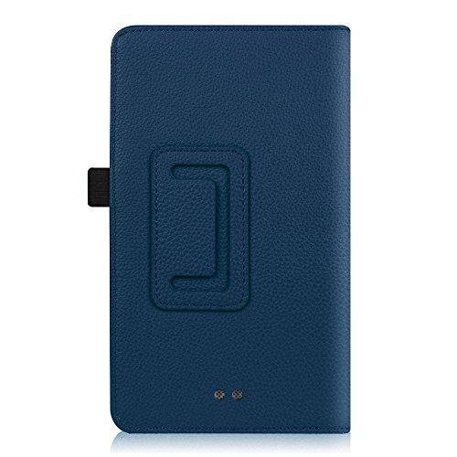 Fintie Odys Vito 7 Hülle Case – Slim Fit Folio Kunstleder Schutzhülle Cover Tasche mit Ständerfunktion und Stylus-Halterung für Odys Vito 17,8 cm (7 Zoll) Tablet-PC, Marineblau - 8