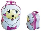 Carro en ABS alta calidad Ceg 850802 Equipaje infantil 33 cm, 9 litros, Blanco Y Rosa