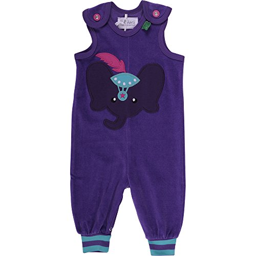 Fred's World by Green Cotton Baby Girls Velvet romper Footies, Purple (purple 019354201), 3-6 Months (Manufacturer size: 68)