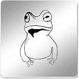 Azeeda 6 x 'Rana' 95mm Cuadrado Acrílico Espejo Posavasos (CR00080659)