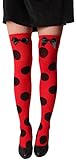 Marienkäfer Kostüm in schwarz-rot für Damen | Gr. 34 | 2-teiliges Käfer Kostüm für Damen | Plüsch Kostüm für Frauen | Tier Plüsch Kostüm für Karneval -