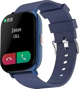 ZEBRONICS ZEB-FIT7220CH Smart Fitness Watch with Call Function via Built-in Speaker & Mic, 2.5D Curved Glass 1.75 inches Square Display, Metal Body, 7-Day Data Storage, SpO2, BP & HR Monitor (Blue)