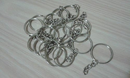 Pack of 20 rings for key ring with distributor and chain, ideal for crafts Rings, Findings